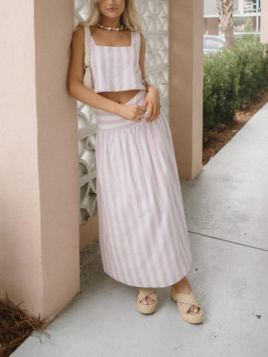 Darya | Elegante Strepen Rok Set