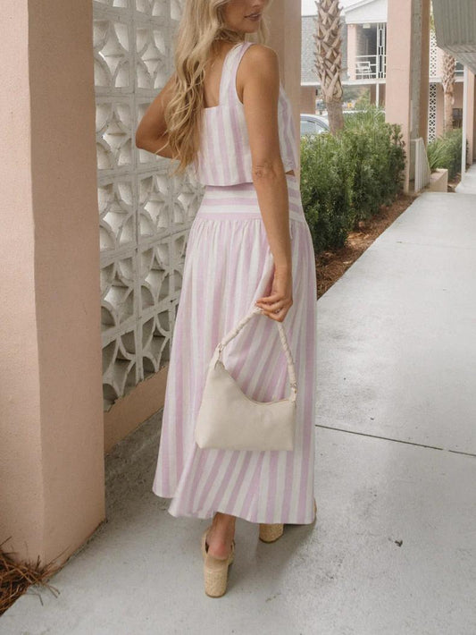 Darya | Elegante Strepen Rok Set