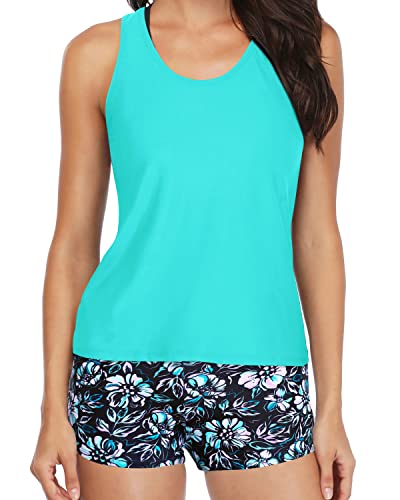 Tankini Badpak met Buikcontrole – Blouson Top & Zwemshorts