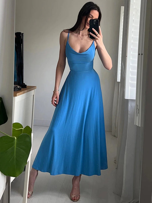 Azure Grace Maxi Dress